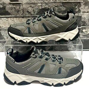 Skechers Water Repellant Trail Sneakers Gray Teal Men's 8